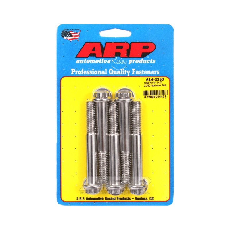 Set de șuruburi și piulițe universale ARP 7/16-14 – Oțel inoxidabil, 12 puncte x 5 - ARP-614-3250 - 614-3250 - 3666618191256